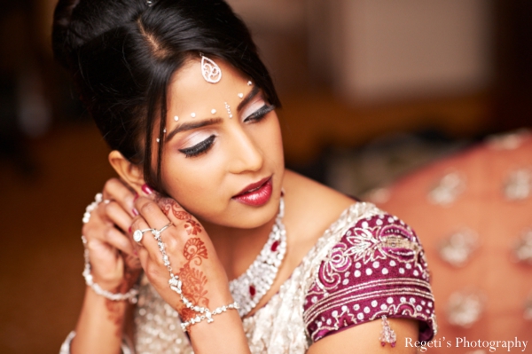 indian wedding getting ready bride mehndi