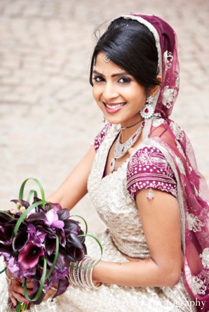 indian wedding portrait bride lengha