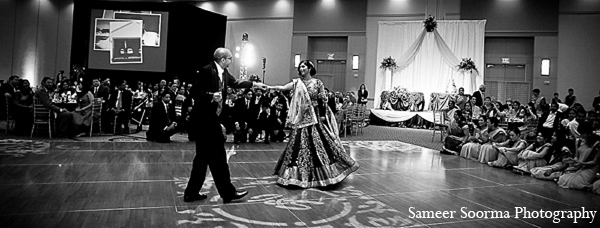 This South Indian bride and groom celebrate their wedding with a touch of elegance.