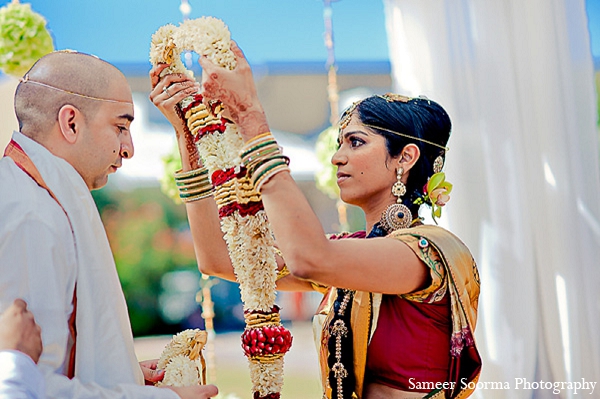 indian wedding bride groom custom mandap