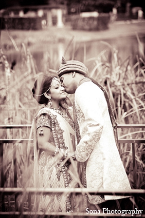 indian wedding portraits groom bride