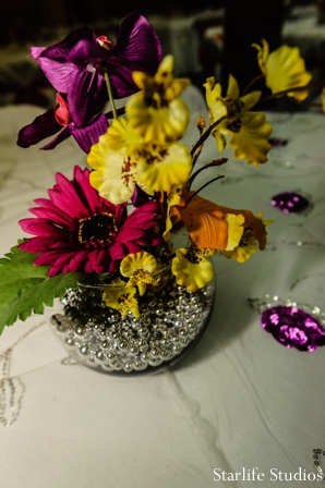 indian wedding reception floral decor