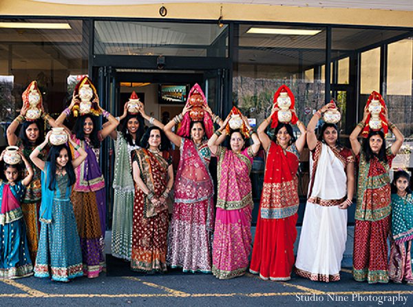 This Indian wedding features a colorful sangeet, a cheerful baraat, gorgeous bridal fashions, and a breathtaking reception!