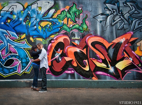 indian wedding engagement outdoor urban