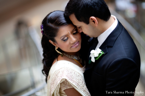 indian wedding reception dress couple portraits