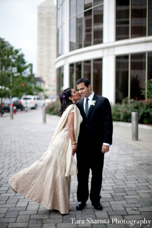 indian wedding reception dress couple portraits