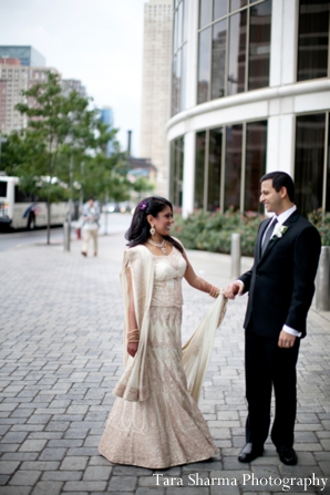 indian wedding reception dress couple portraits