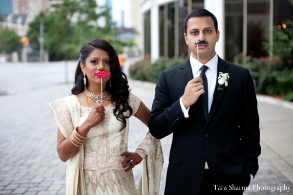 indian wedding reception dress couple portraits