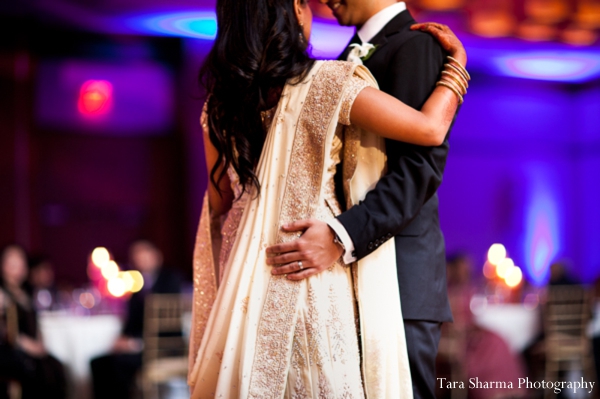 indian wedding reception bride groom dance