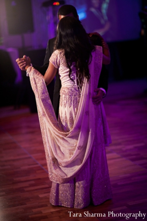 indian wedding reception bride groom dance