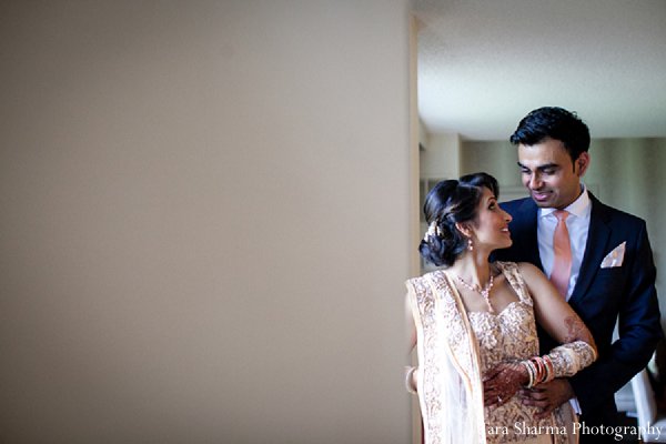 indian wedding bride groom portrait reception