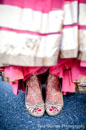 indian wedding bride sangeet shoes