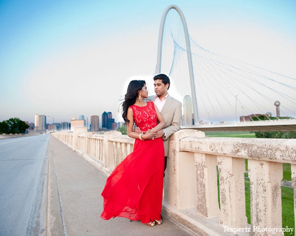 indian engagement portraits venue red dress formal