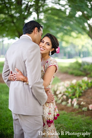 indian wedding bride reception groom portraits