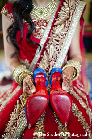 indian wedding bride shoes photography