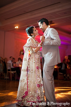 indian wedding groom reception bride