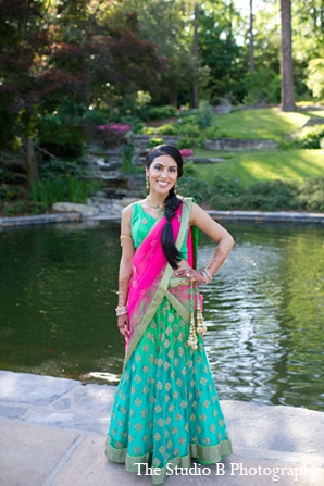 indian wedding sangeet bride portraits