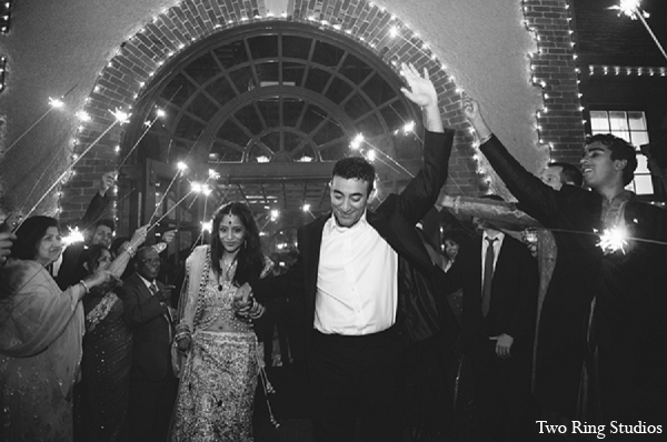 indian wedding bride groom fireworks