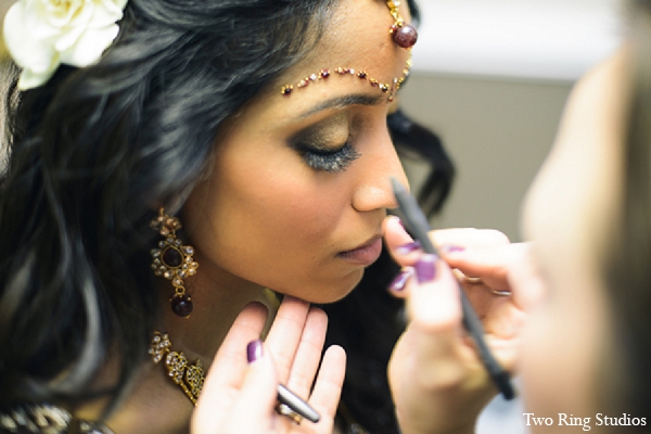 indian wedding reception bride makeup