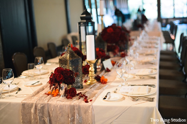 indian wedding reception table setting