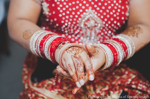 indian wedding getting ready bride bangles