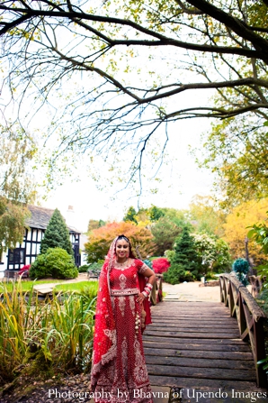 indian wedding portrait bride bridge