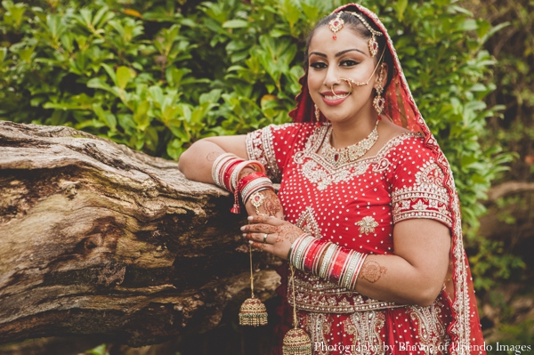 indian wedding portrait bride outdoors