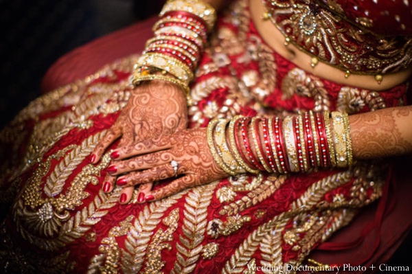 Indian Wedding Getting Ready Bride Bangles Mehndia Photo 3244