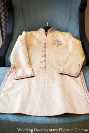 indian wedding getting ready detail sherwani