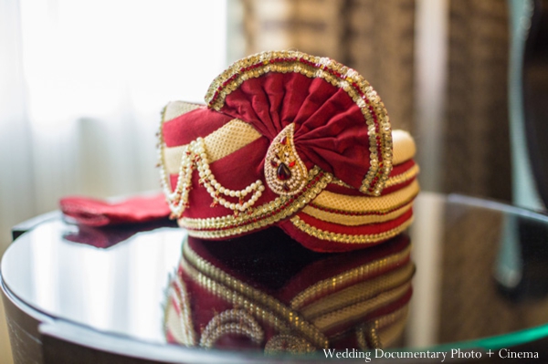 indian wedding getting ready detail turban