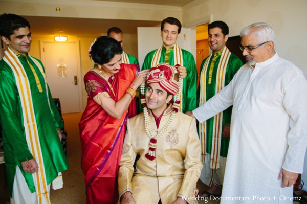 indian wedding getting ready groom family