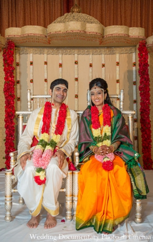 indian wedding portrait ceremony bride groom