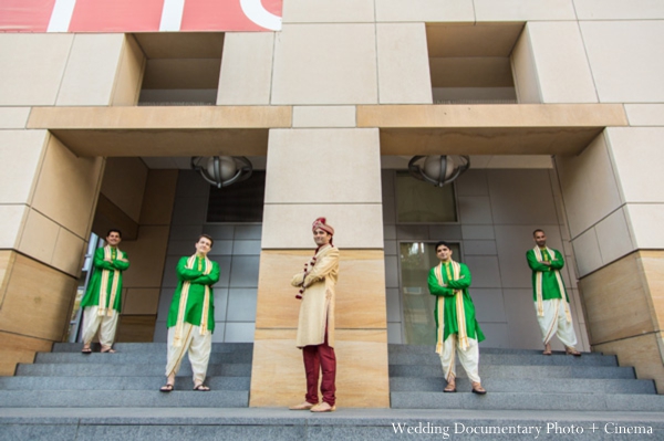 indian wedding portrait groom groomsmen