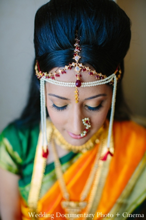 indian wedding portrait traditional bride tikka jewelry