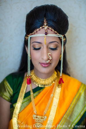 indian wedding portrait traditional bride tikka