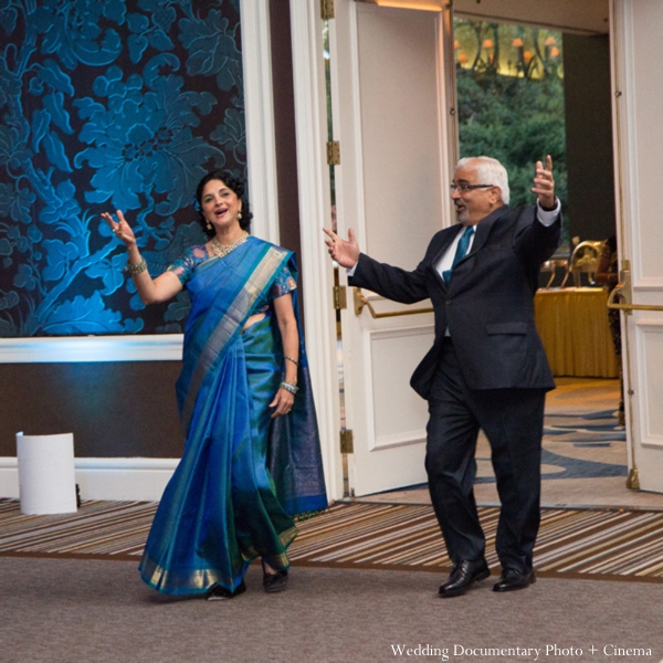 indian wedding reception entrance family