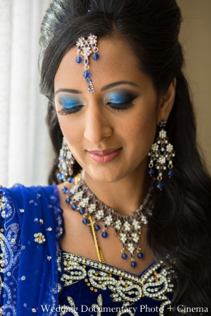 indian wedding reception getting ready bride