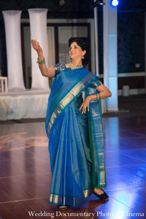 indian wedding reception guests dancing lengha