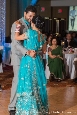 indian wedding bride groom dancing reception