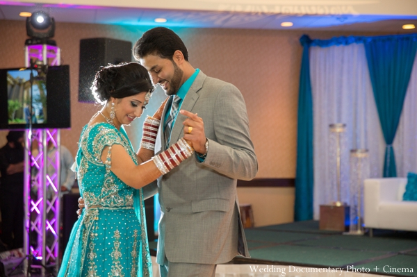 indian wedding bride groom dancing reception