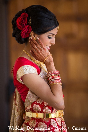 indian wedding bride mehndi hair roses