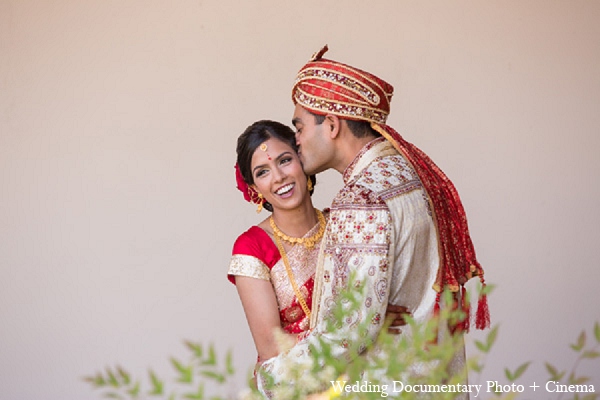 indian wedding first look bride groom