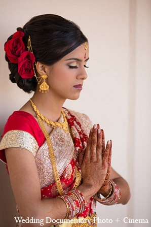 indian wedding portraits bride makeup hair