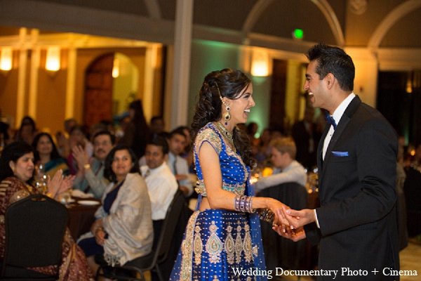 indian wedding reception bride groom dance