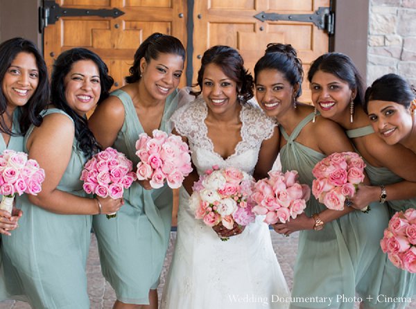 indian wedding bride bridesmaids