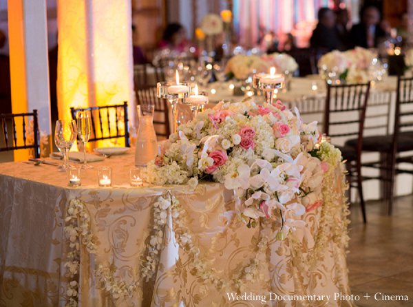 indian wedding floral reception style