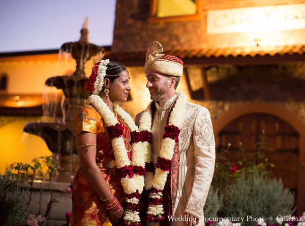 indian wedding portrait bride groom