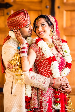 indian-wedding-bride-groom-portrait-after-ceremony