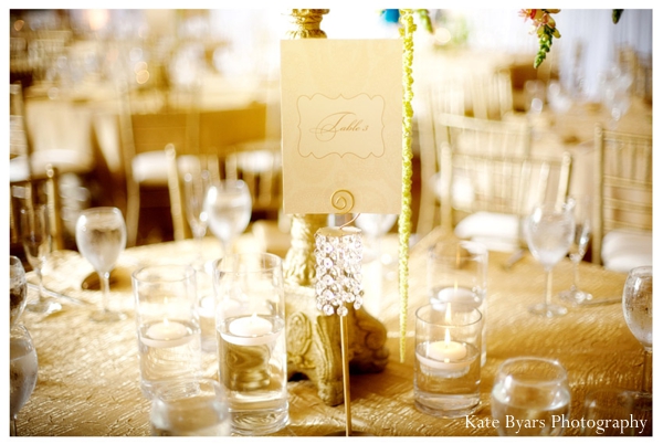 Indian wedding reception decor place cards for tablesetting.