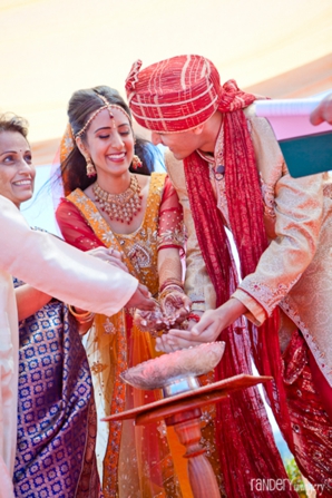 Indian wedding rituals between indian bride and groom